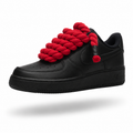 NIKE AIR FORCE 1 BLACK “ROPE LACES RED”