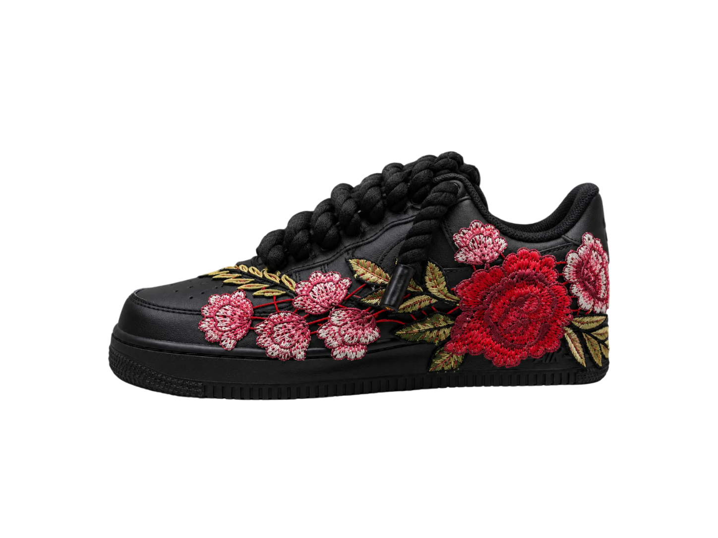 NIKE AIR FORCE 1 BLACK "RED FLOWERS"