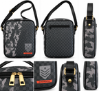 Alviero Rodriguez Military Shadow Camo Crossbody Bag