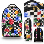 Alviero Rodriguez Bloom Checkered Backpack