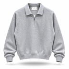 ESSENTIAL HALF ZIP SWEATSHIRT GREY