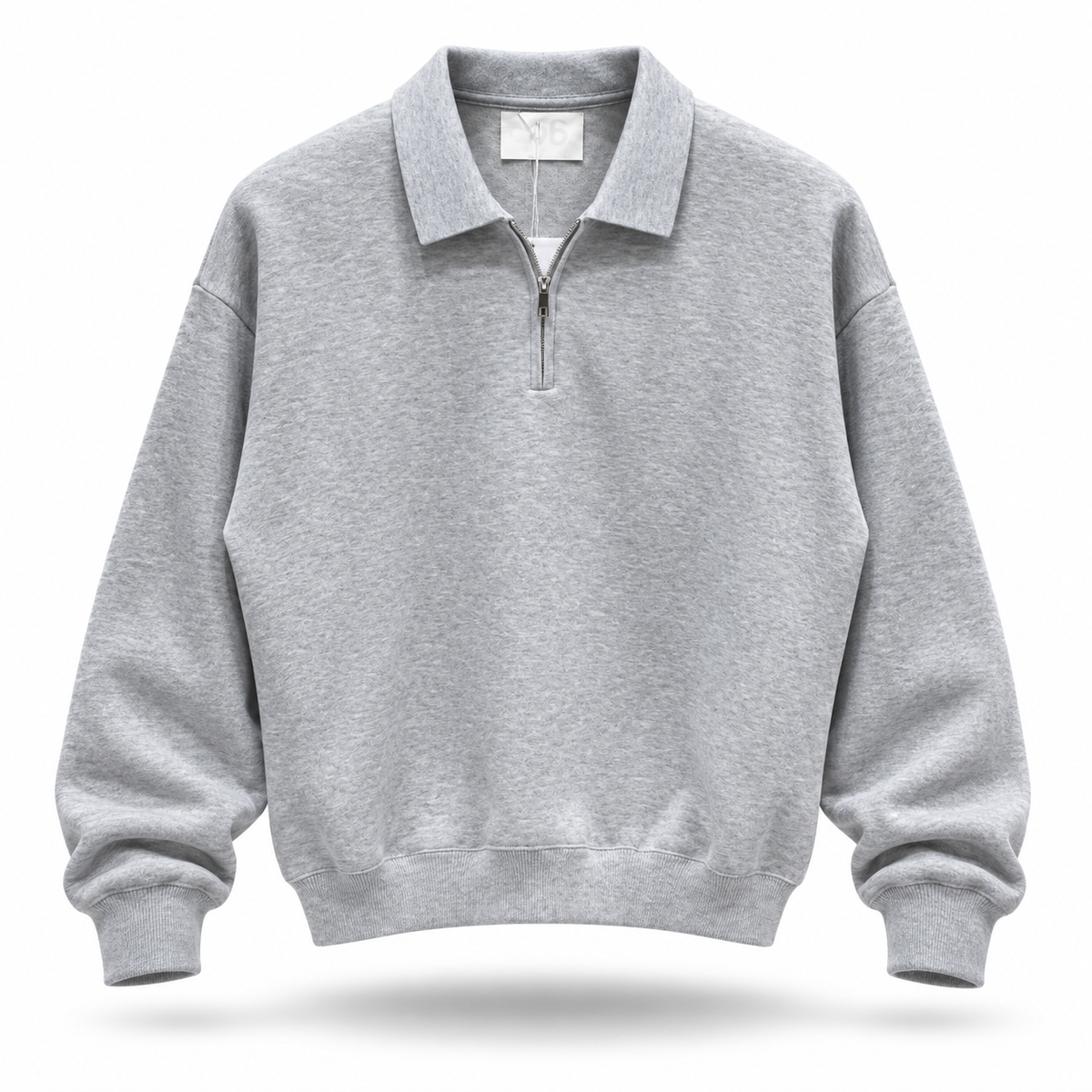 ESSENTIAL HALF ZIP SWEATSHIRT GREY
