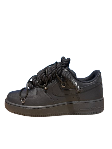 NIKE AIR FORCE 1 “ROPE LACES BLACK" TRIPLE SWAROVSKI BLACK