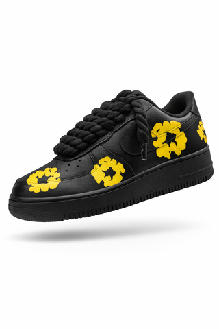 Nike Air Force 1 Custom “Denim Tears Black/Yellow"