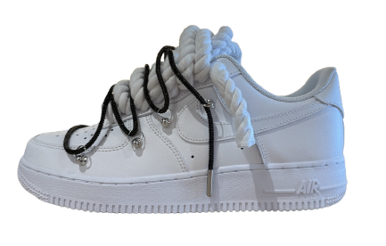 NIKE AIR FORCE 1 “ROPE LACES DOUBLE BLACK SWAROVSKI”