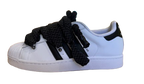 Adidas SuperStar White Black "Lanvin Black Rope Laces"