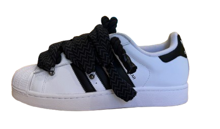 Adidas SuperStar White Black "Lanvin Black Rope Laces"