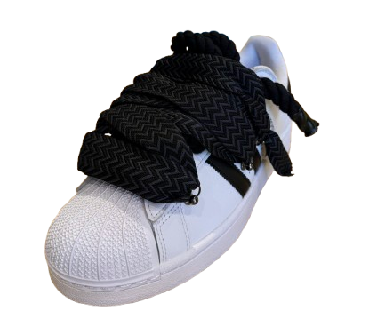 Adidas SuperStar White Black "Lanvin Black Rope Laces"