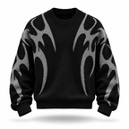 FLAME KNIT SWEATER BLACK