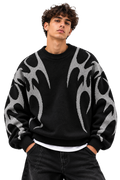 FLAME KNIT SWEATER BLACK