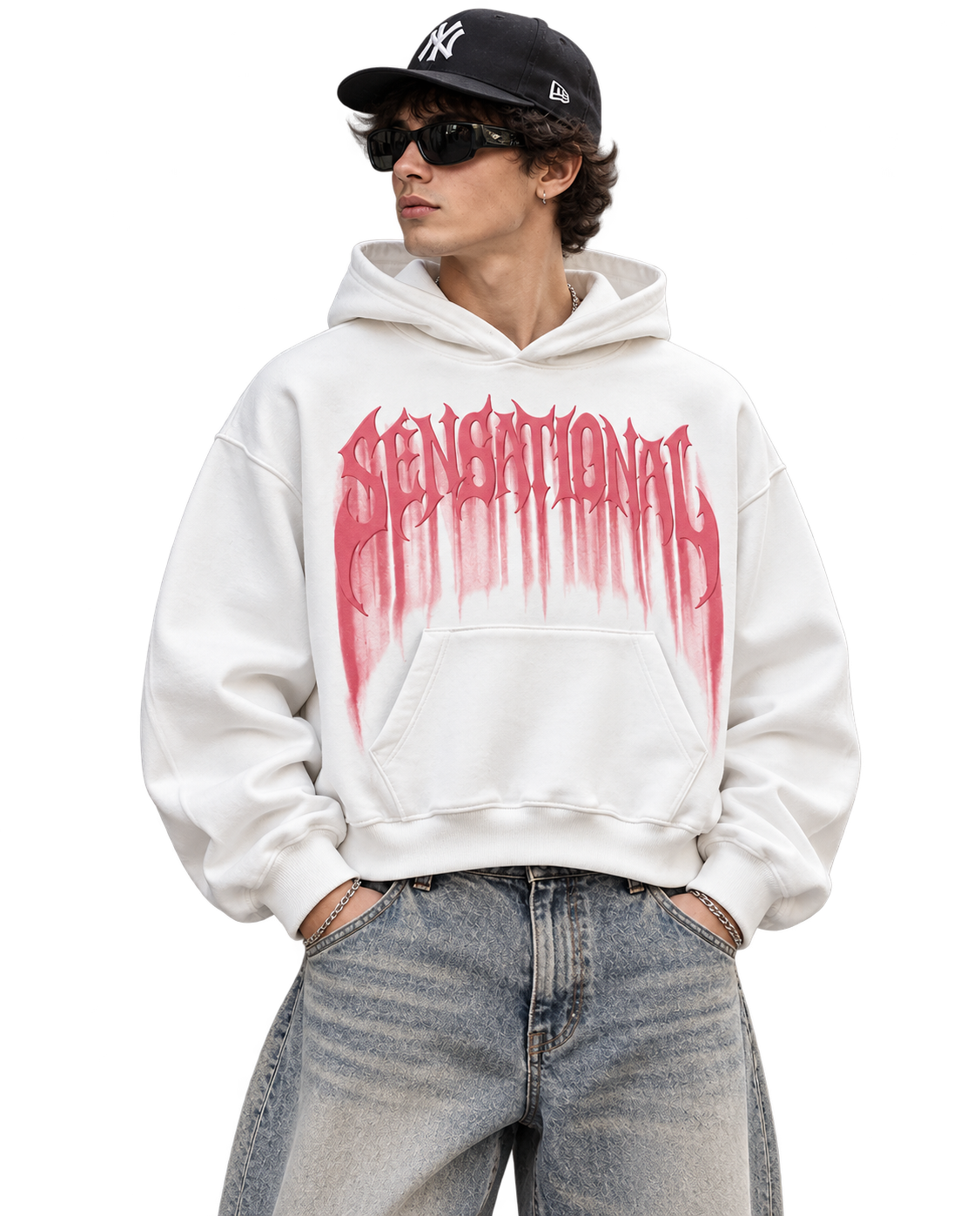 White Sensational Graphic Sweatshirt