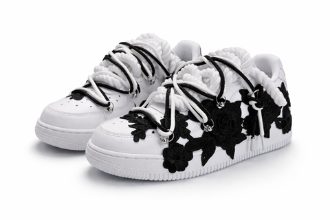 NIKE AIR FORCE 1 WHITE "BLACK FLOWERS"