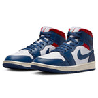 Jordan 1 Mid French Blue Gym Red
