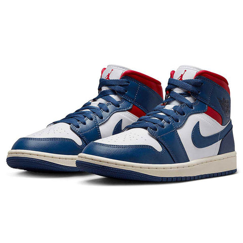 Jordan 1 Mid French Blue Gym Red