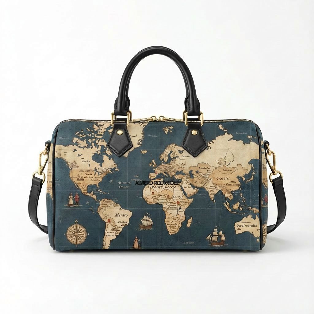 BAULETTO MAXI  WORLD MAP GREEN