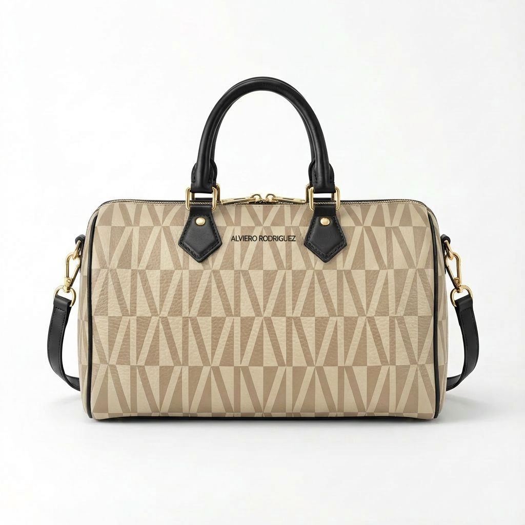 BAULETTO MAXI AR NEW PATTERN BURRO E BEIGE