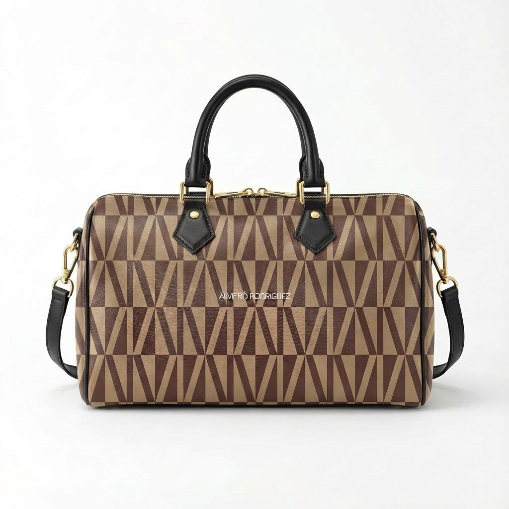 BAULETTO MAXI AR NEW PATTERN  MARRONE CHIARO E CAPPUCCINO