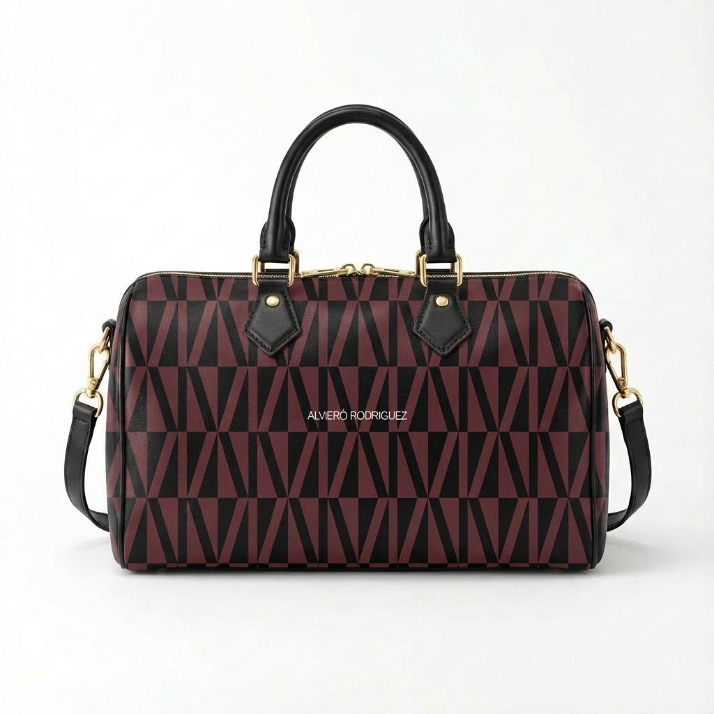 BAULETTO MAXI AR NEW PATTERN BORGOGNA E NERO