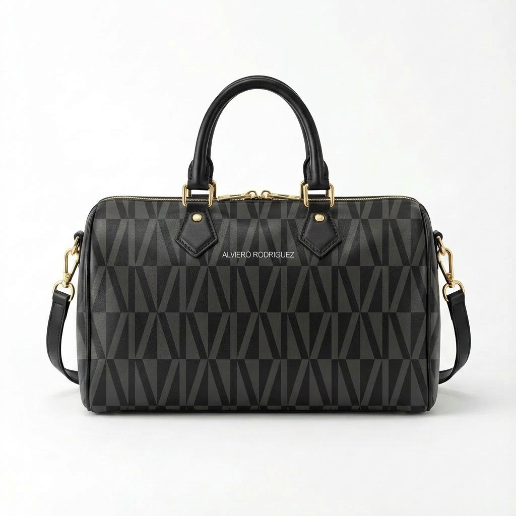 BAULETTO AR NEW PATTERN GRIGIO E NERO