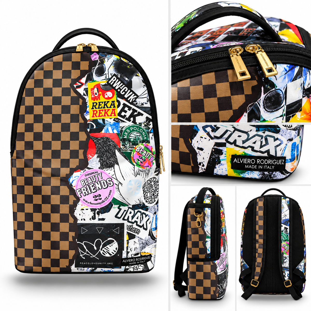 Alviero Rodriguez Urban Chaos Patchwork Backpack