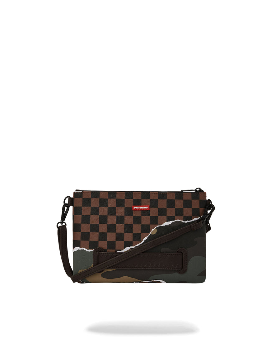 SPRAYGROUND POCHETTE TEAR IT UP CAMO 910B6041NSZ MARRONE