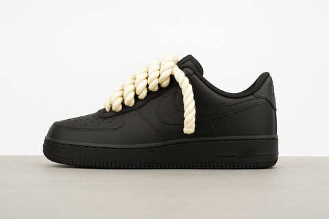 NIKE AIR FORCE 1 BLACK “ROPE LACES CREAM”