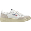 Autry Medalist Leather Low White Beige Suede (Women's)
